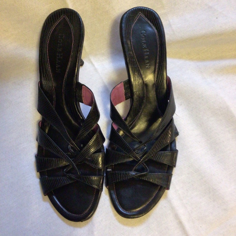 Cole Haan strappy leather heel